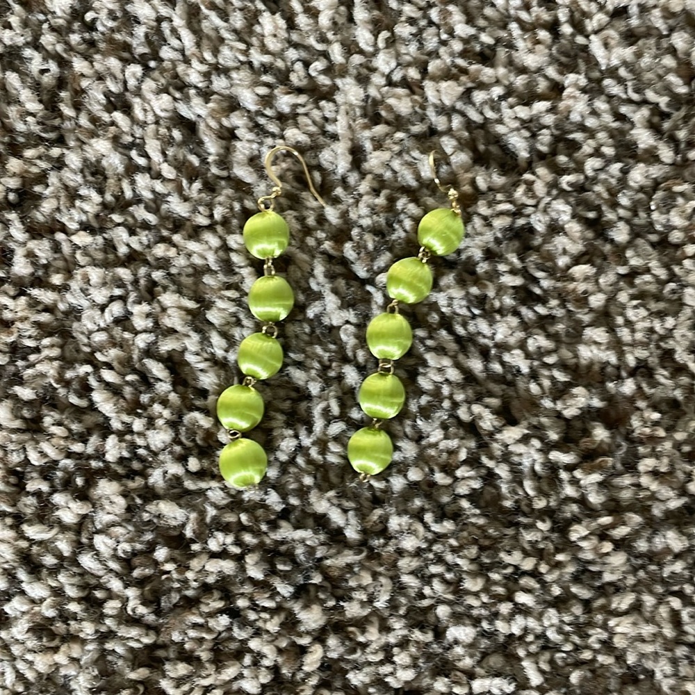Green earrings